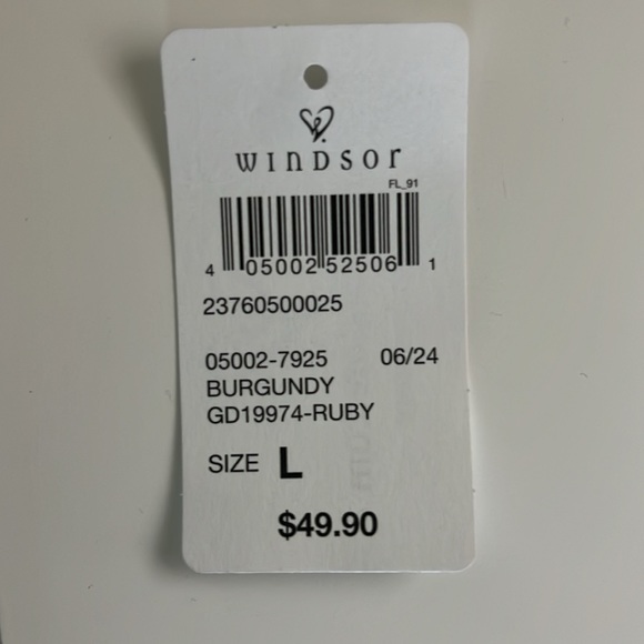 Burgundy Fran Formal Crepe Sweetheart Long Dress - Picture 7 of 7